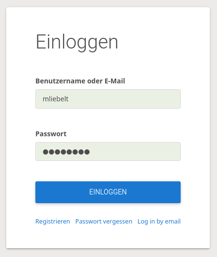 Einloggen in Lichess