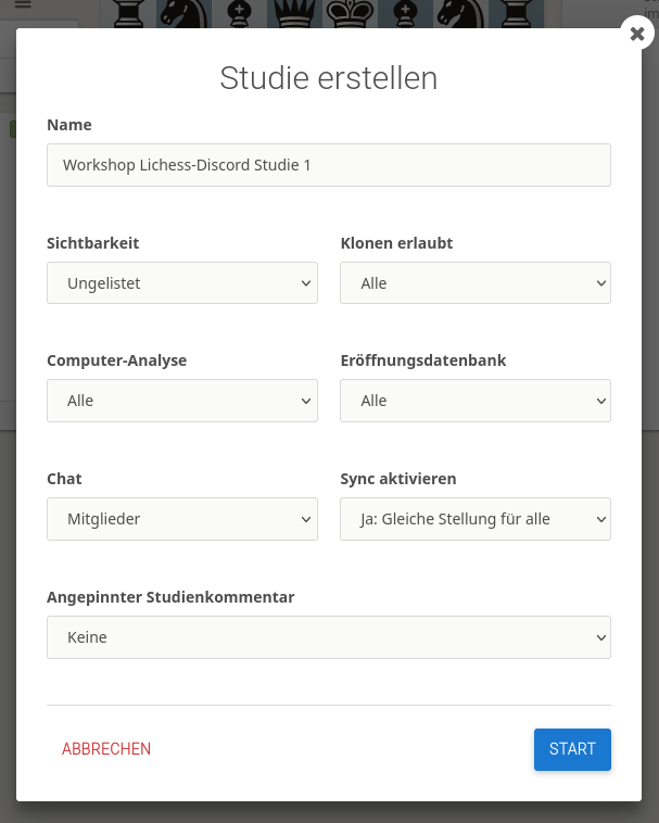Studie erstellen für den Unterricht