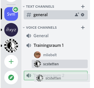 Bewegen des Teilnehmers scstetten in den Raum Trainingsraum2 Bewegen des Teilnehmers scstetten in den Raum Trainingsraum2